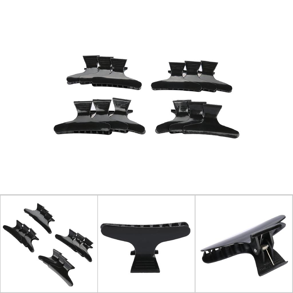 12Pcs Set Hair Clip Clamps Hairpin Paw Women Beauty Hairdressing Tool Black