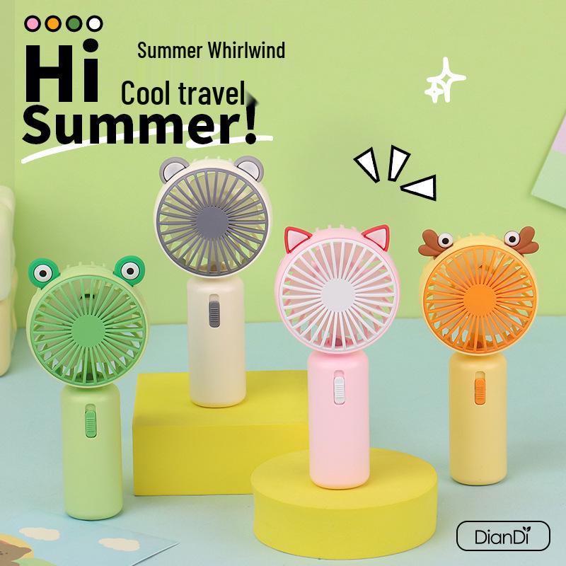 Portable Student Desktop Mini Fan - Rechargeable and Customizable Gift