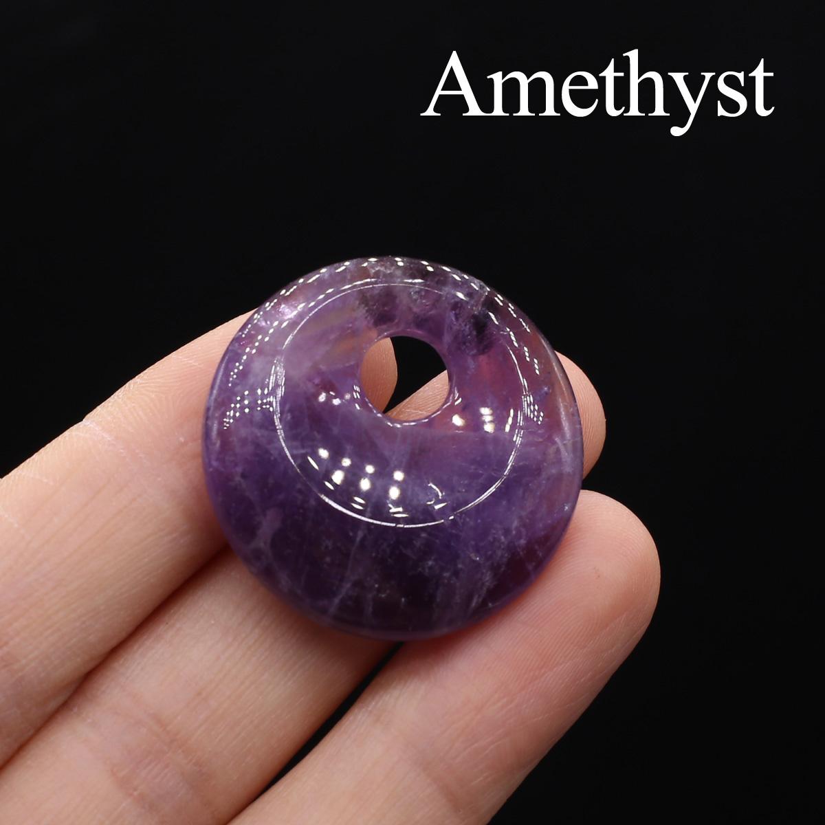 

1 шт. Бусины из натурального камня с наклонным отверстием, геометрический стиль, ручная работа, круглые бусины из хрусталя и агата для изготовления ювелирных изделий, аксессуаров для ожерелий своими руками, 30 мм 1Pc-30mm