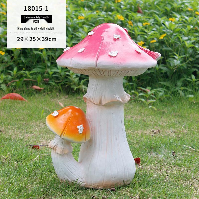 Resin Mushroom Ornaments for Outdoor Garden and Lawn Decor