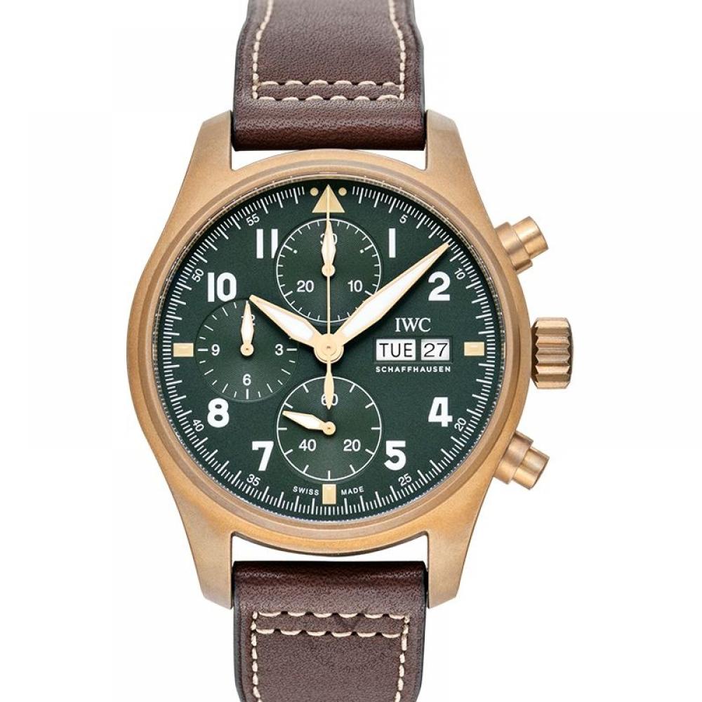 

Iwc Pilot S Watch Chronograph Spitfire Automatic Green Dial Men S Watch