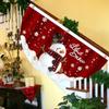 Snowman Christmas Bunting Fan Flag Polyester Christmas Railing Hanging Pendant  Christmas
