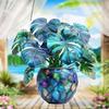 Colorful Acrylic Potted Plant Hanging Sign For Outdoor Lawn Party Decorations Weather Resistant Design Window Ornament