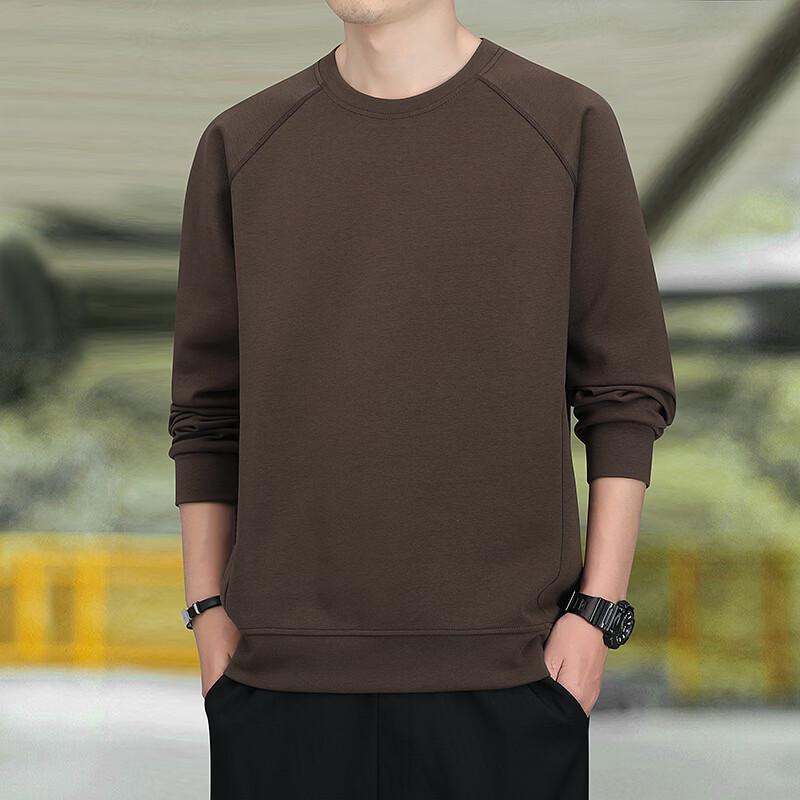Chutang Men's Heavyweight Cotton Crew Neck Pullover Sweatshirt