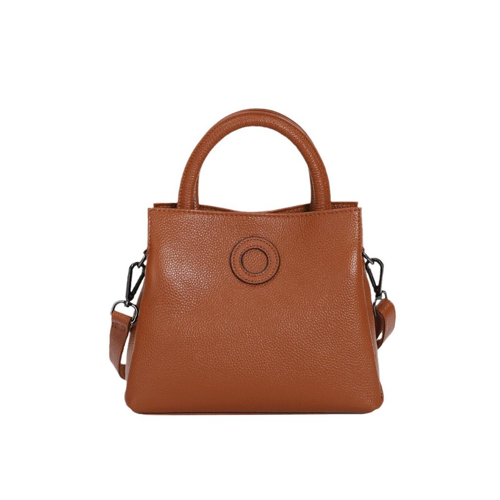 2025 Genuine Leather Women's Tote: European & American Style, Large Capacity Commuter Shoulder Bag