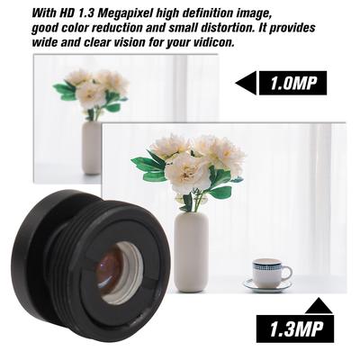 3,7 mm M12-knappobjektiv M12-fäste, 1,3 megapixel 80 grader horisontell visningsvinkel F2.0 fast iris