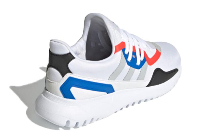 Adidas Originals Flex Collection J Abrasion Resistant Breathable Low top Kids Lifestyle Shoes White Blue Gray Unisex FX5321