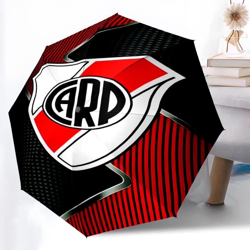 Printed Club Atlético River Plate Printed Folding Umbrella,Outdoor,Leisure,And Travel Umbrella,Durable Umbrella Fabric,Birthday And Holiday Gift
