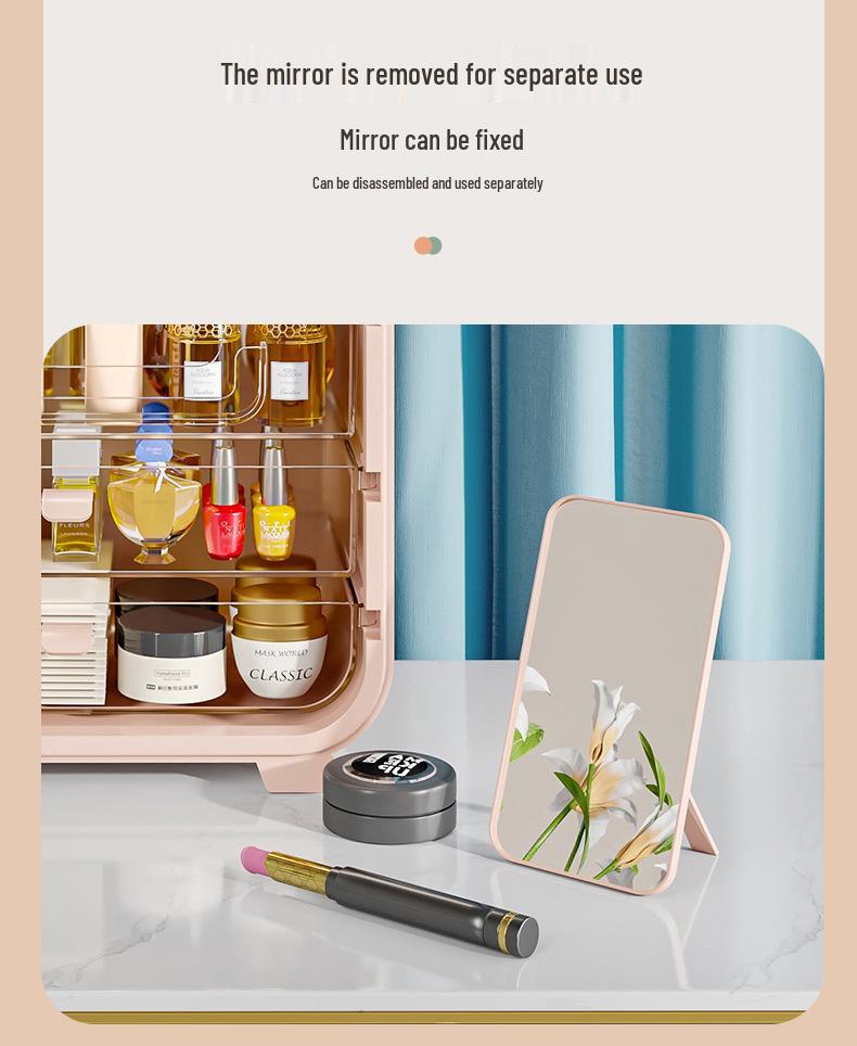 Elegant Acrylic Cosmetic Storage Box - Dustproof, Large Capacity for Lipstick & Skincare on Dressing Table.