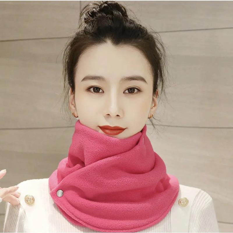 Winter Warm Classic Solid Color Snap Neck Leggings Simple Thick Velvet Warm Scarf Cover Autumn and Winter Cold Riding Windproof