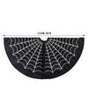 Halloween White Spiderweb Christmas Tree Skirt Halloween Xmas Party Supplies Festive Atmosphere Tree Matching Decor Ornament