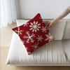 White Pattern On Red Background and Red Pattern On White Background, Christmas Snowflake Pattern Pillowcase  2d Flat Printing