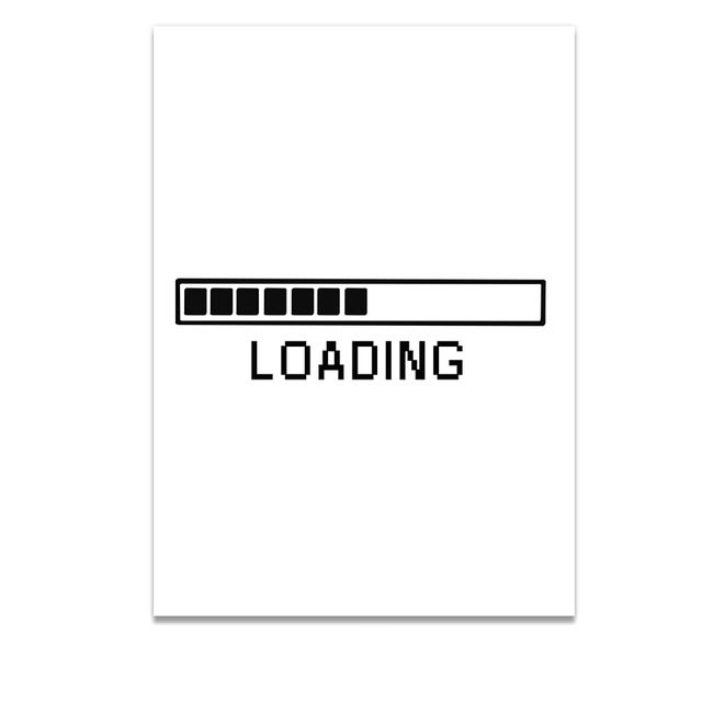 Nordic Poster HD Print Canvas Painting New Design Boys Game Black Illustration Gamer Quotes Wall Art Kids Art Picture Home Decor