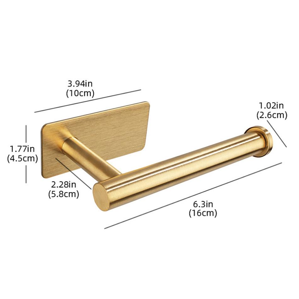 

Держатель для самоклеящейся бумаги из нержавеющей стали, матовый золотой, черный, белый, подставка для кухни, ванной, туалетной бумаги, рулона полотенец, полка для салфеток золотой