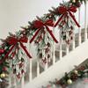 Pine Needles Artificial Christmas Wreath Teardrop Shape Christmas Hanging Decor  Party Decoration