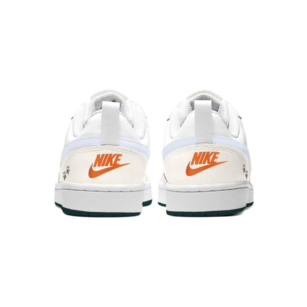 Nike Court Borough Maris Sal Cheese Synthetic Leather, Leather Slip Resistant Abrasion Resistant Low top BQ5448-017(Team1848--SBOX)