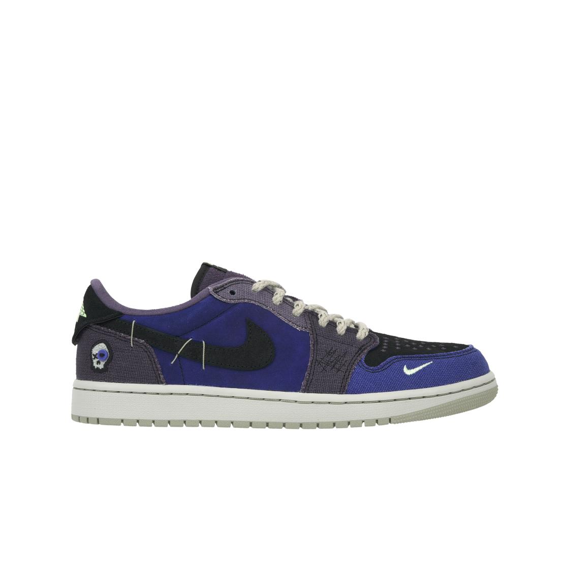 Zion Williamson x Air Jordan 1 Retro Low OG Voodoo Alternate Herren Sneaker Blau Regency-Lila Dampfgrün IH2309-500 36.5