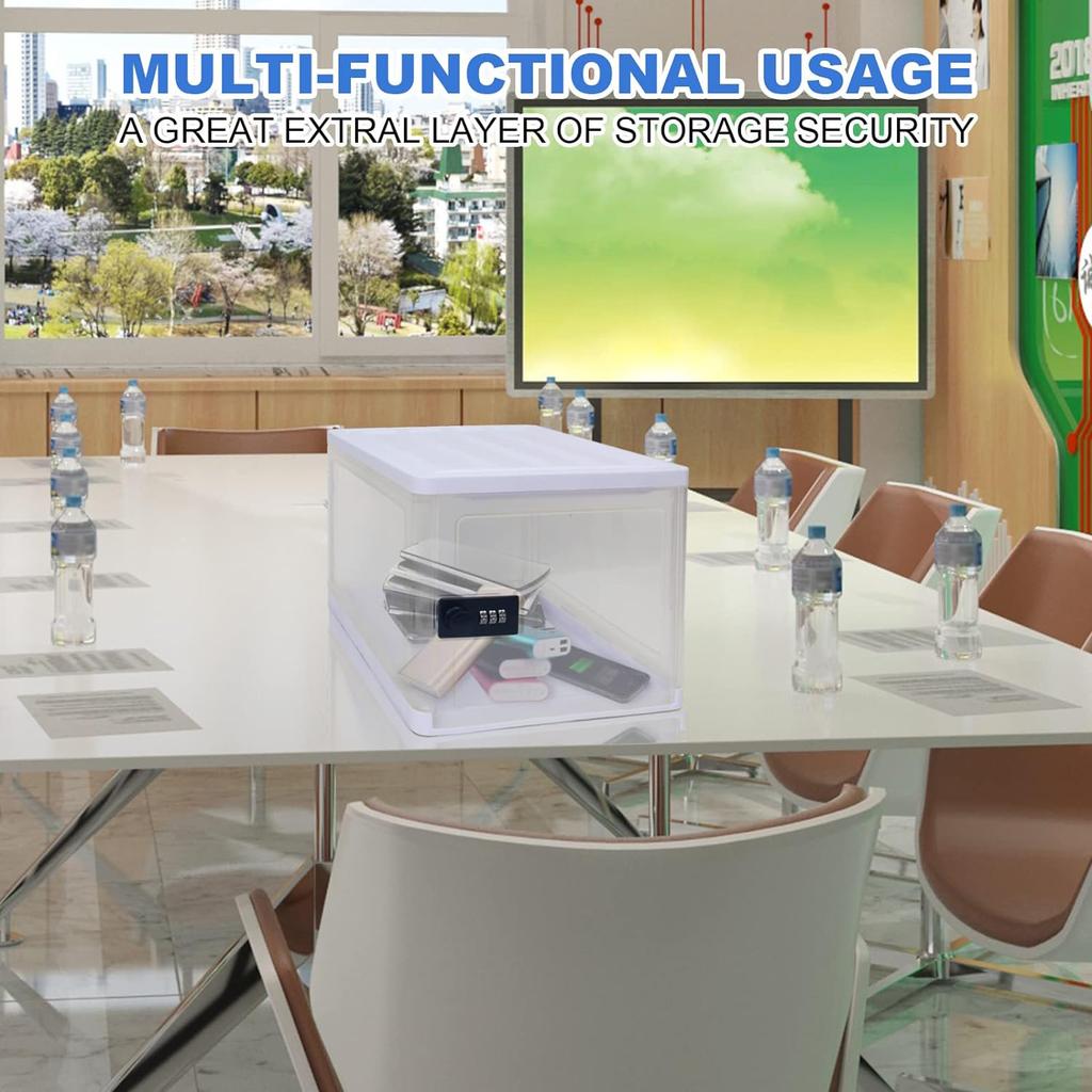 1pc Password Prison Lock Box For Medicines,Food,Electronic Devices storage,Transparent Convenient Container Security Lockbox.