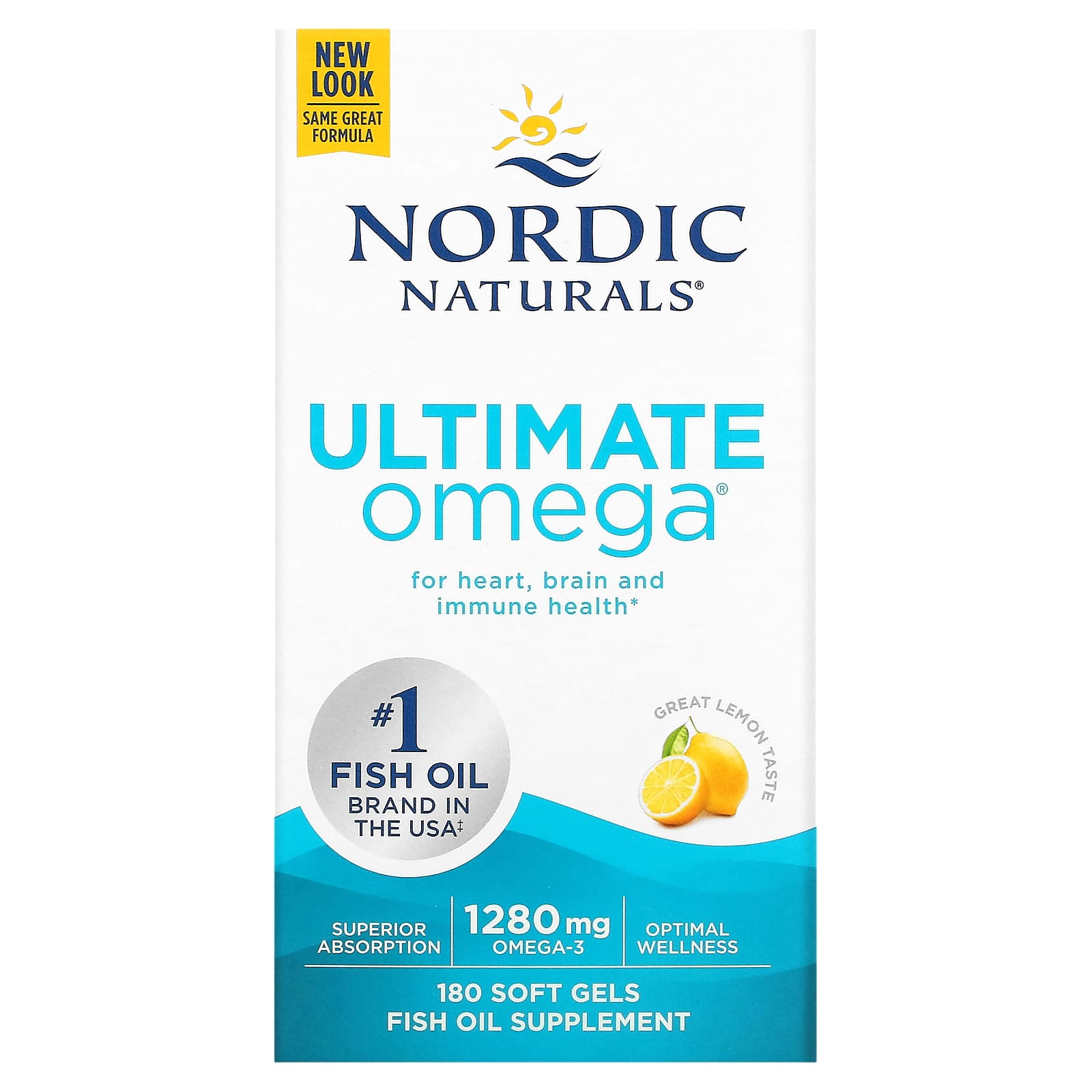 

Ultimate Omega, Lemon, 180 Softgels (640Mg per Softgel)