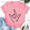 Love Needs No Words Graphic T Shirts Women Hand Sign Autism Awareness Shirt Language Tshirt Autism Support Funny Classic Tops