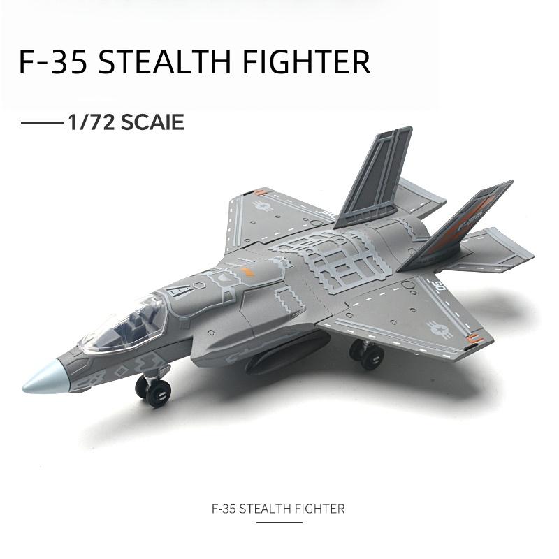 1:72 Amercia F-35 Stealth Fighter Model Creative Military Series Building Blocks Home Decor Assembled Toys For Boys Xmas Gifts