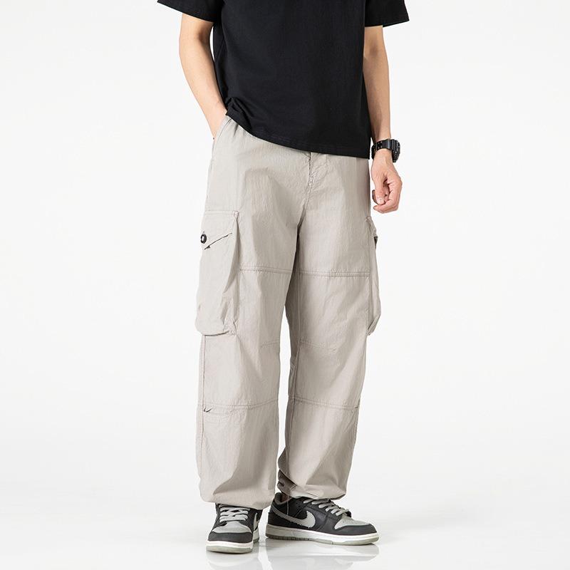 Men's overalls casual loose trousers summer new pants men's trendy brand high-end men's clothing