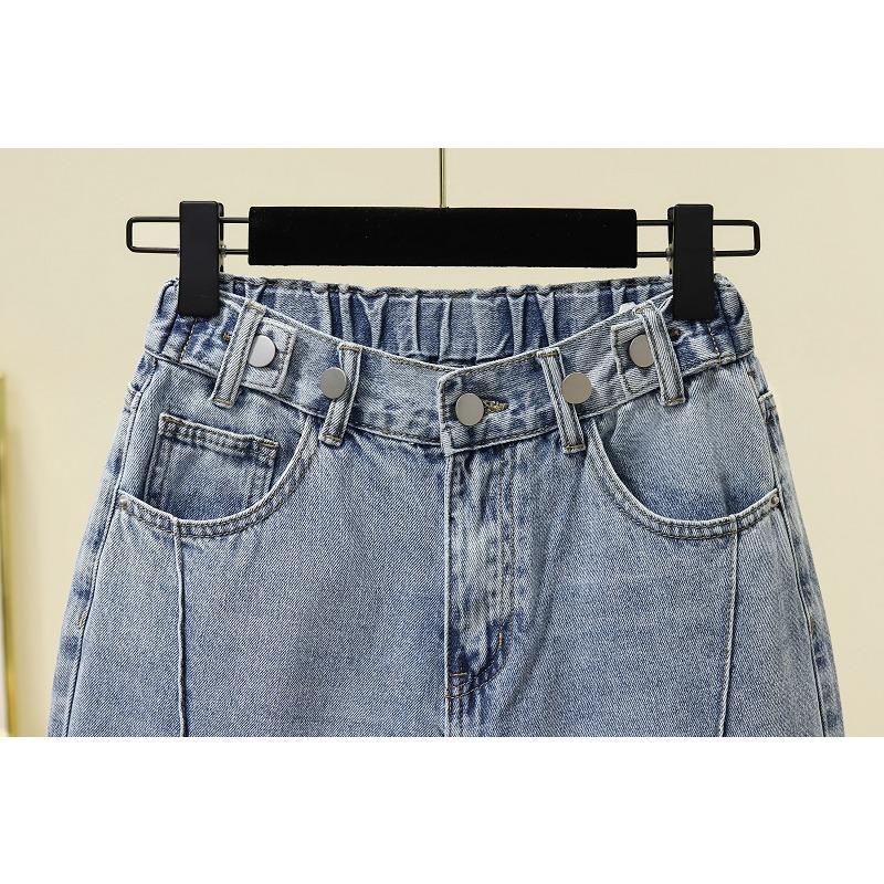 DIMANAF 2025 Neue Sommer Jeans Kurze Hosen Damen Lockerer Denim Haremshosen Große Blaue Hosen