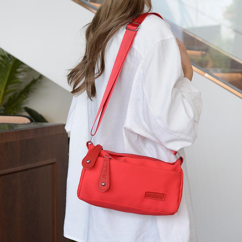 Elegant Nylon Crossbody Bag For Women 2024 Fashion Trendy Shoulder Bag With Zipper