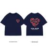 Tricou de cuplu supradimensionat simplu cu imprimeu de litere mărimi mari - Tendință Vară 2025