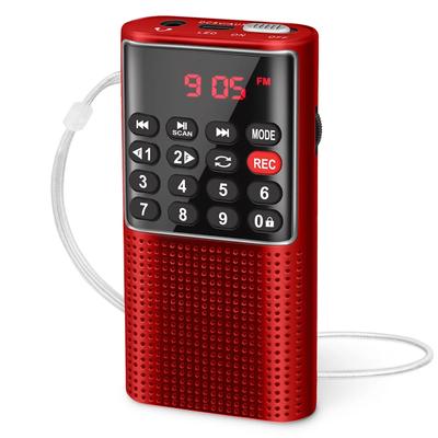 Mini Portable Pocket FM Radio Handheld Rechargeable MP3 Walkman Radios with Recorder For Walkman Go Hiking