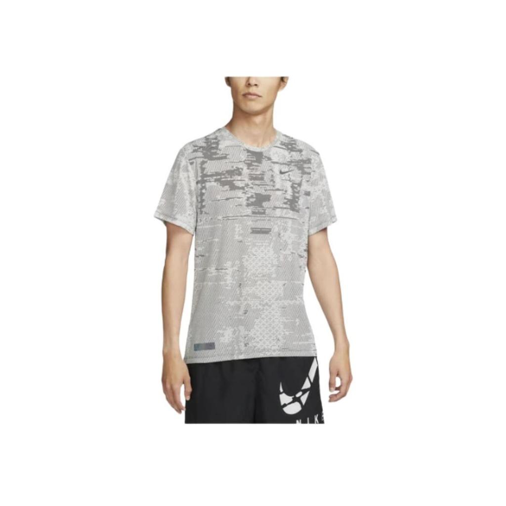 Nike Dri-Fit Adv Sun Protection Quick-Drying Running Logo Sport Lightweight Breathable Comfortable Cool Short Sleeve T-Shirt Men Tops Grey FB6869-030