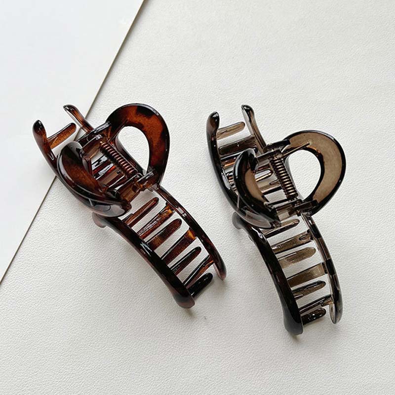 Clips de păr acrilic mare ondulat la modă pentru femei, coreean, culoare jeleu, acetat, geometric, cruce, accesorii de păr