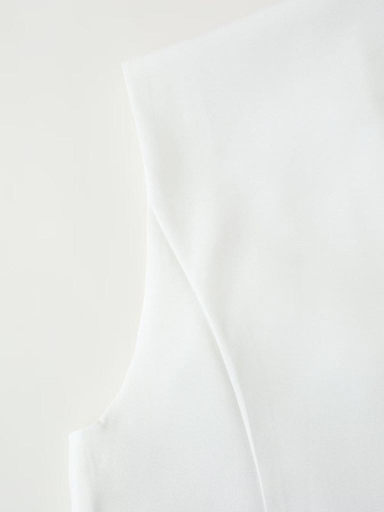 2025 Spring Women's Fashion: European-American Style Flap Detail Cropped Tank Top