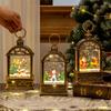 Christmas Decorations Flat with Water Luminous Lamps Portable Snow Lanterns Christmas Gifts Christmas Tabletop
