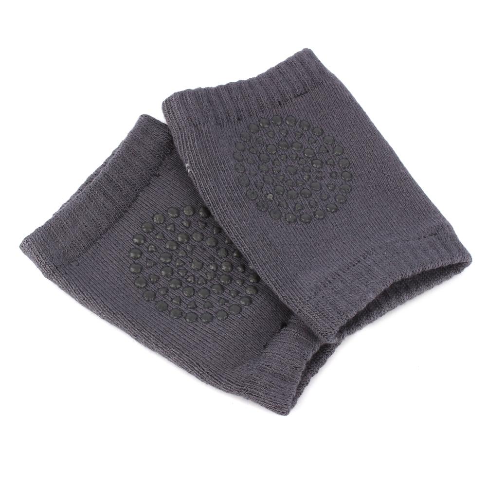 Neugeborene Kinder Mädchen Jungen Rutschfeste Kniestrümpfe Baby Knieschützer Krabbelsocken(Dunkelgrau)