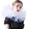 Fashion Victorian Fake Collar Ruffled Lace Classic Jabot Collar Detachable Vintage Neck Collar Party Clothes Accessories