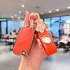 Tpu Genuine Leather Auto Key Fob Cover Smart Case Housing Mount Chain Remote Fit For Vw Volkswagen T-Roc Golf 7 Polo Tiguan T-Cross Jetta Eos Beetle