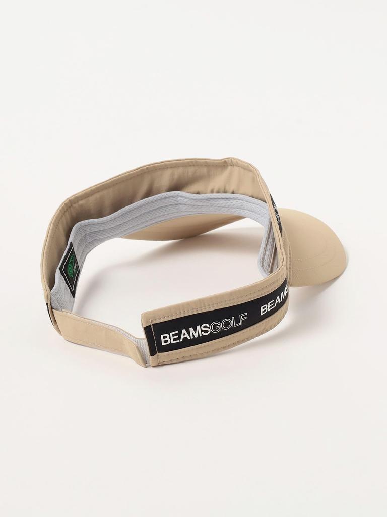 Beams Golf Logo Tape Sun Visor Free 81410359965 Women's Hat, Beige, Size,