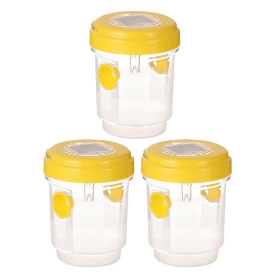 Hanging Wasp Trap Reusable Fruit Fly Trap Eco-friendly Detachable Plastic Hornet Trap with Two Entrances for Garden Orchard Effective Insect Control