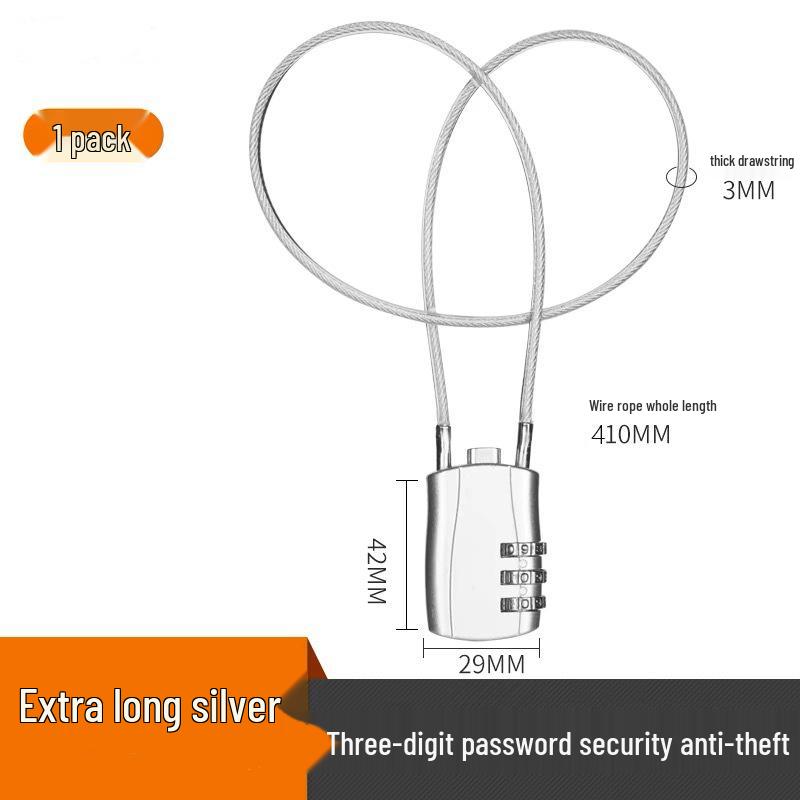 Helmet D-Type Universal Combination Lock for Bikes and Motorcycles