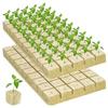50 peças 25x25x25mm Stonewool Hydroponic Grow Media Cubes Plant Cubes Substrato sem solo Semeado Rock Wool Plug Bloco de mudas