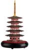 miniQ Miniature Cube 004 Gangoji Approximately 75mm PVC Complete Figure Five-Story Pagoda, Temple, Nara, Tall, & ABS, Pre-painted,