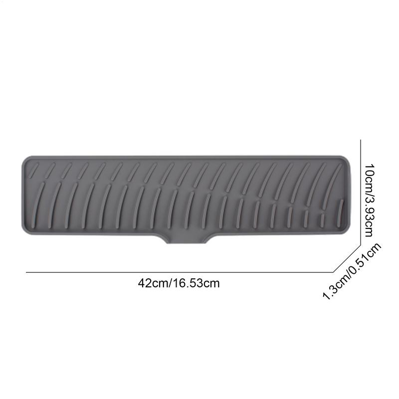 Silicone Faucet Splash Pad Kitchen Foldable Drainage Mat Multipurpose Toilet Soap Storage Slopes Design For Rapid Drainage