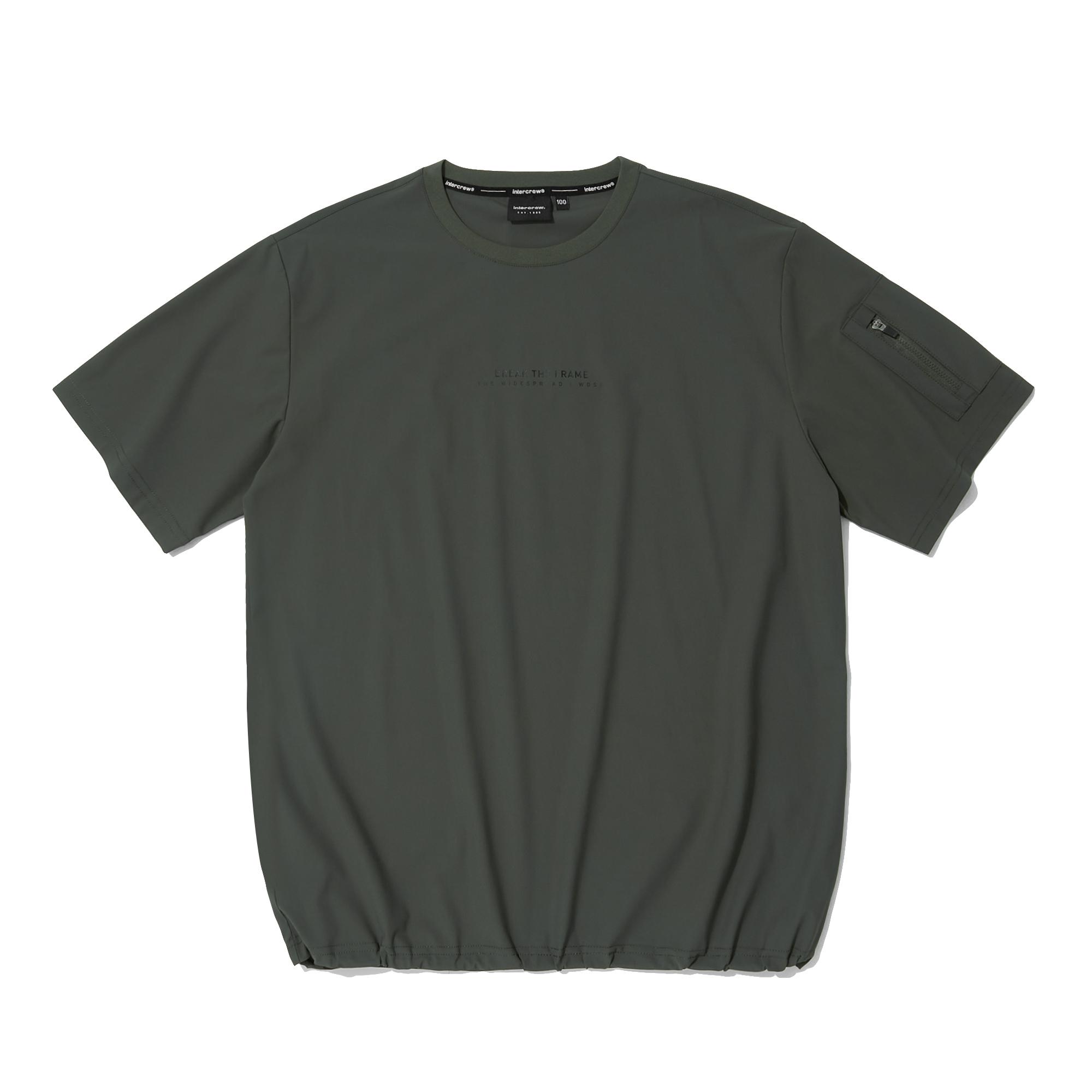 Intercrew Tricot Cooling Woven Short Sleeve D Khaki Itz2Xm05Adk D Khaki/L(100)