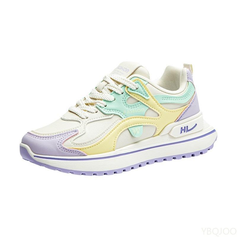 Frühlings- und Herbstmode Neue Damen-Freizeit-Sportschuhe Trendige Vielseitige Atmungsaktive Schuhe mit Höhenabsatz für Damen