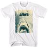 Jaws 70's Thriller Movie Full Front Shark Poster Men's T Shirt