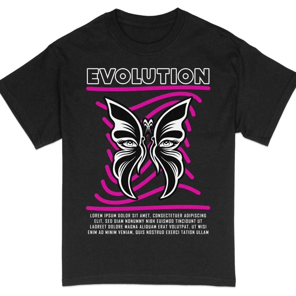 Abstract Butterfly Eyes Graphic T-Shirt, Artistic Women s Tee, Unique Design #26 Unisex T-Shirt S