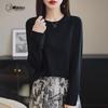 Zhenxu Women's Lyocell Silk Wool Blend Knit Sweater