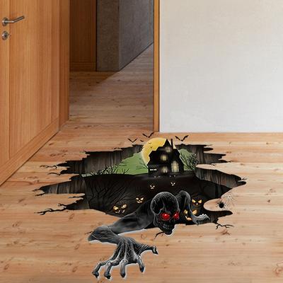 Halloween Aufkleber Abyss Geist Bodenaufkleber Selbstklebend PVC Wasserdicht Abnehmbar Halloween Party Dekoration Horror Wandaufkleber