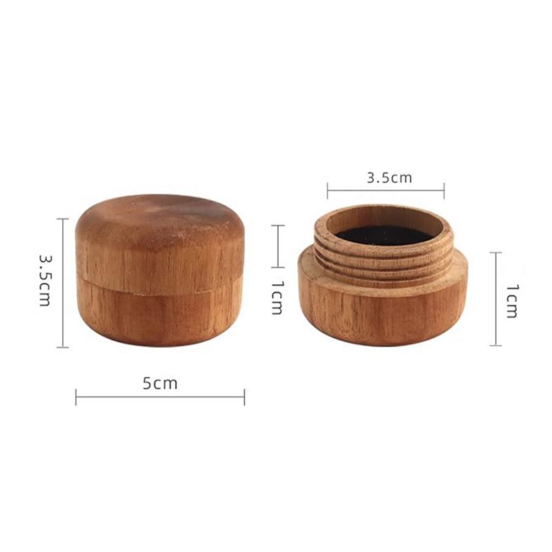 Wood Ring Box Wedding Proposal Engagement Round Wood Ring Box Jewelry Storage Box Portable Solid Wood Ring Box